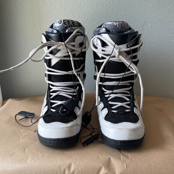 Ride Mens Snowboard Boots Size 12 White/Black Lace-Up Design - Picture 1 of 16